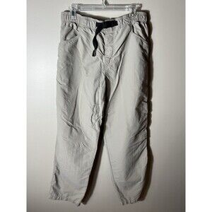 PrAna Pants Men XL Beige Khaki Outdoor Straight Belted Hiking Roll Tab Gorpcore